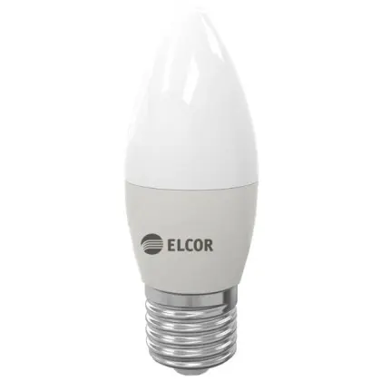 Світлодіодна LED лампа ELCOR 534311 Е27 С37 7Вт 4200K 630Лм