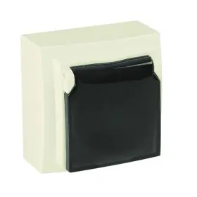 Розетка Nilson Themis кремова 1-на з заземленням з кришкою ( 26121018 )