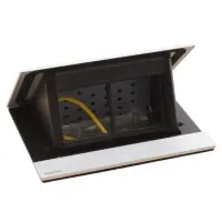 Лючок із висувним блоком Legrand на 4 модулі (654803) алюміній