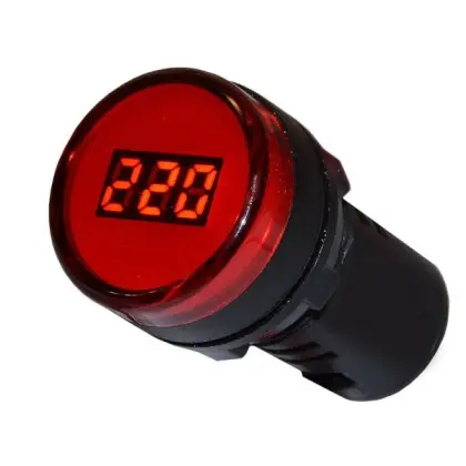 Красный постовой вольтметр Аско-Укрем AD22-22 DVM AC 80-500В