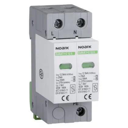 УЗИП NOARK Ex9UE1+2 1+2 (B+C) 50кА 275В AC 2P (103336) УЗИП NOARK Ex9UE1+2 1+2 (B+C) 50кА 275В AC 2P (103336)