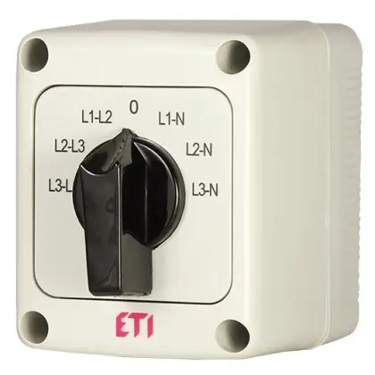 Кулачковий перемикач у корпусі ETI 004773201 CS 16 66 PN (фазної/лінійної напруги IP65 16A) Кулачковий перемикач у корпусі ETI 004773201 CS 16 66 PN (фазної/лінійної напруги IP65 16A)
