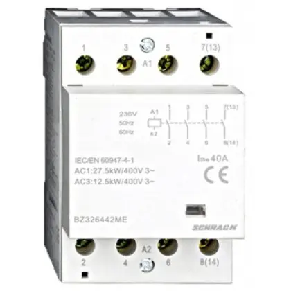 Контактор 40А 4НО 230В AC, Schrack