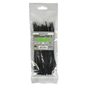 Хомут кабельний CКІМ 150х3 посилений чорний ( С0302017 )