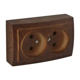 Розетка Nilson Themis горіх 2-на без заземлення ( 26271024 )