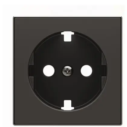 Центральная плата розетки ABB Sky 2CLA858890A1501 8588.9 NS с заземлением (черный бархат)