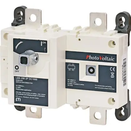 Выключатель нагрузки ETI 004661855 LBS 250 2P DC1000 («1-0» 250A 1000V DC) Выключатель нагрузки ETI 004661855 LBS 250 2P DC1000 («1-0» 250A 1000V DC)