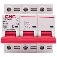 Автоматичний вимикач CNC YCB9-125 3Р 63А 10kA D