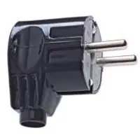 Угловая вилка FAR F128B с заземлением черная (7.4.2.160935)