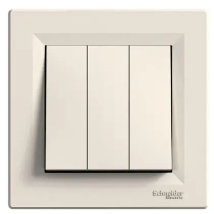 Триклавішний вимикач Schneider Electric Asfora EPH2100123 (кремовий)