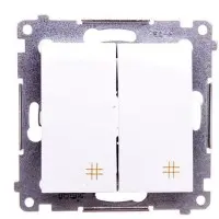 Подвійний перехресний вимикач Kontakt Simon Simon 54 Premium DW7/2.01/11 (білий)
