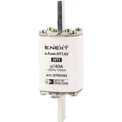Плавкий предохранитель E.Next e.fuse.NT1.63 габарит 1 63А (i0760083)