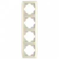 Рамка четырехместная VIKO Carmen кремовая вертикальная