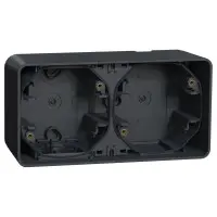 Накладний горизонтальний блок підрозетників Schneider Electric MUR37914 IP55 (антрацит) Накладний горизонтальний блок підрозетників Schneider Electric MUR37914 IP55 (антрацит)