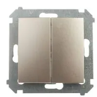 Двойной проходной выключатель Kontakt Simon Simon 54 Premium DW6/2.01/44 (золото)