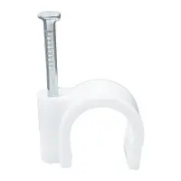 Скоба кабельная 10мм круглая белая СКИМ ( С1211005 )