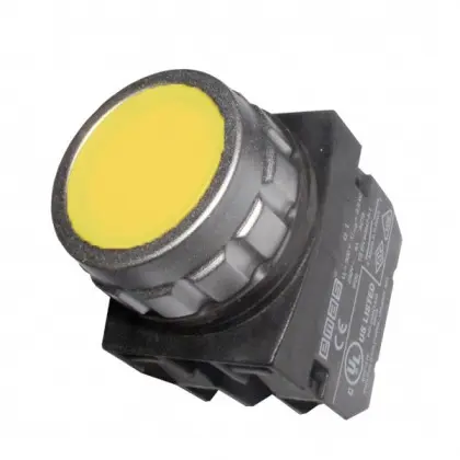 Нажимная кнопка EMAS H102DS (1НО+1НЗ) желтая Нажимная кнопка EMAS H102DS (1НО+1НЗ) желтая