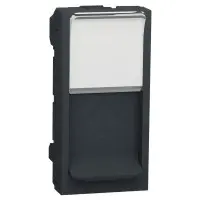 Накладка для розетки RJ45 Schneider Electric NU941054 з полем для напису 1М (антрацит) Накладка для розетки RJ45 Schneider Electric NU941054 з полем для напису 1М (антрацит)