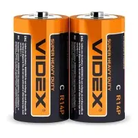 Солевая батарейка Videx R14P C (R14P/C 2pcs S) 2 шт