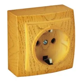 Розетка Nilson Themis дуб 1-на з заземленням ( 26251017 )