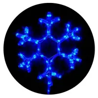 Уличная LED гирлянда Delux EN MOTIF Snowflake (90012962) 40см 12 мигающих диодов IP44 (синий свет)