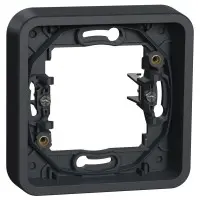 Одноместная рамка Schneider Electric MUR34108 с зажимами IP55 (черный) Одноместная рамка Schneider Electric MUR34108 с зажимами IP55 (черный)