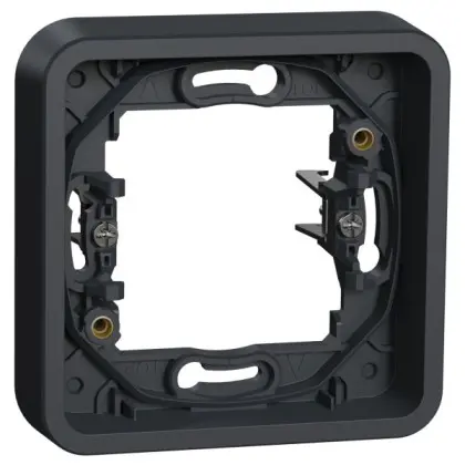Одномісна рамка Schneider Electric MUR34108 із затискачами IP55 (чорний) Одномісна рамка Schneider Electric MUR34108 із затискачами IP55 (чорний)