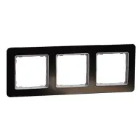 Рамка тройная Schneider Electric Sedna Elements искусственное черное стекло SDD361803