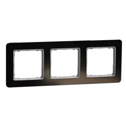 Рамка тройная Schneider Electric Sedna Elements искусственное черное стекло SDD361803