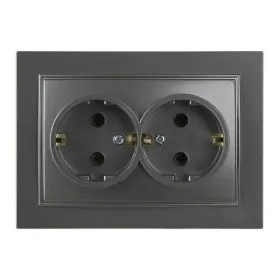 Розетка Nilson Thor антрацит 2-на з заземленням ( 27161025 )