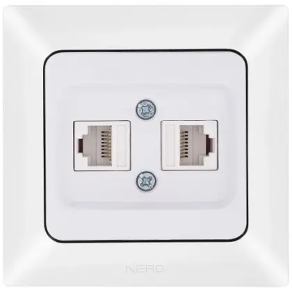 Компьютерная розетка NE-AD ARAS 93-110-21-D2 2 CAT5E белая