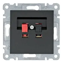 Акустична розетка Hager WL3313 Lumina (чорна)