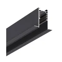 Магнитный трековый шинопровод врезной Kloodi KDMG-TRO 3M BK 48V 3м черный