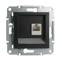 Розетка компьютерная без рамки 5.e UTP антрацит Asfora, EPH4300171