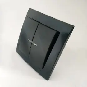 Выключатель Nilson Touran черный 2кл с подсветкой ( 24221004 )