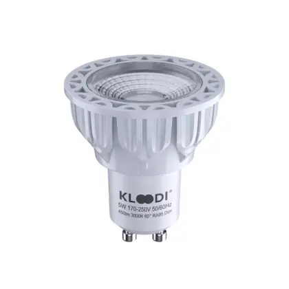 Светодиодная лампочка Kloodi KDGU10-QL 5WCOB 3K 60D WH DIM GU10 450Lm IP20
