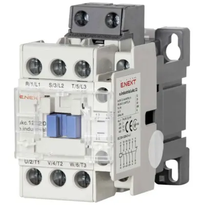 Контактор e.industrial.ukc.12.220, 12А, 220В, no+nc E-Next