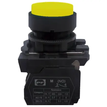 Кнопка Promfactor FP5-AL51 1NO жовта (FP5-AL51) Кнопка Promfactor FP5-AL51 1NO жовта (FP5-AL51)