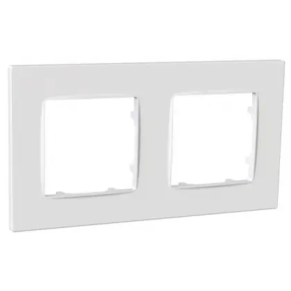 Универсальная двухместная рамка Plank Electrotechnic Nordic (PLK1020032) белая