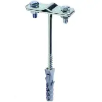 Стальной фасадный держатель молниеотвода DKC ND2304 для прута Ø8-10мм или полосы до 30мм 250х57мм