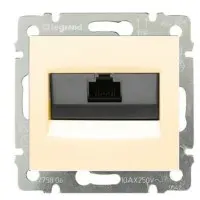 Механізм розетки комп'ютерної RJ-45 UTP Cat.5e Valena без захватів слонова кістка