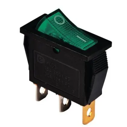 Перемикач TNSy KCD3-101N G/B з підсвічуванням зелений (TNSy5500837) Перемикач TNSy KCD3-101N G/B з підсвічуванням зелений (TNSy5500837)