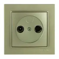 Розетка Nilson Thor золото TV-SAT проходная ( 27151036 )