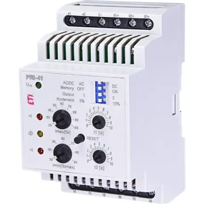 Двухуровневое реле контроля тока ETI 002471840 PRI-41 24V AC/DC (3 диапазона) (2x16A AC1)