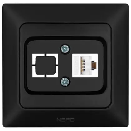 Компьютерная розетка NE-AD ARAS 93-124-21-D1 CAT5E черная