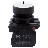 Кнопка Promfactor FP5-AL3341 1NO «чорна стрілка вгору» біла (FP5-AL3341)