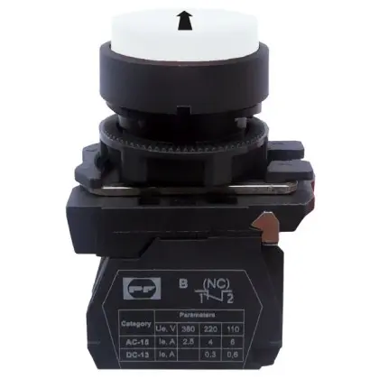 Кнопка Promfactor FP5-AL3341 1NO «черная стрелка вверх» белая (FP5-AL3341) Кнопка Promfactor FP5-AL3341 1NO «черная стрелка вверх» белая (FP5-AL3341)