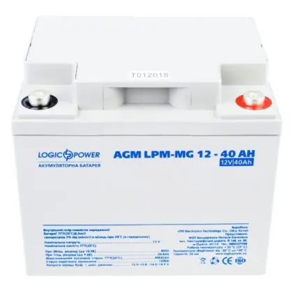 Аккумулятор LogicPower AGM LPM-MG 12-40 AH 12В