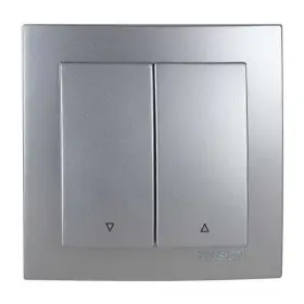 Выключатель Nilson Touran серебро жалюзи 2кл ( 24131011 )