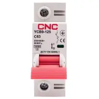 Автоматический выключатель CNC YCB9-125 1Р 63А 10kA C